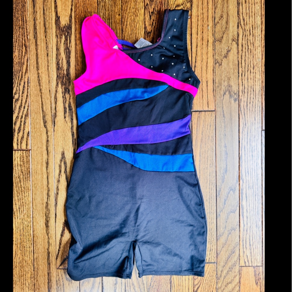 Danskin Hot Pink and Black Athletic Leotard
